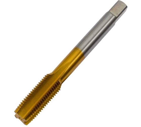 Метчик Профоснастка G 1 3/8 трубный цилиндрический дюйм, BSP HSS (Р6М5), TIN, ГОСТ 3266-81, прямой маш-руч глух/скв отв (кв a=25 мм), № 1912 ТМ 52531912