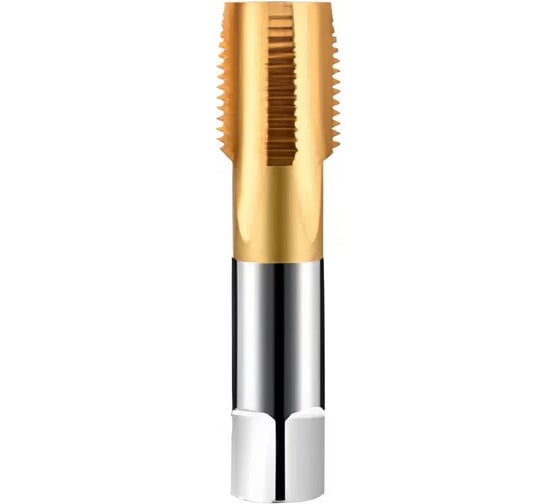 Метчик Профоснастка K 1/2 конический К (NPT), 60 HSS (Р6М5) TIN, ГОСТ 6227-80, прямой маш-руч., глух/скв отв (кв a=14 мм) № 1809 ТМ 52501809