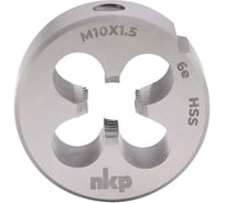 Плашка NKP М10, шаг 1.5мм, DIN EN 22568, HSS, 6e, 30x11мм 239100N