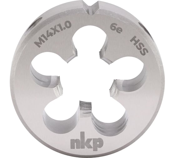 Плашка NKP М14, шаг 1.0мм, DIN EN 22568, HSS, 6e, 38x10мм 239143N