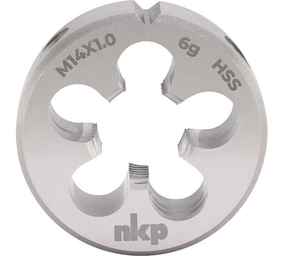 Плашка NKP М14, шаг 1.0мм, DIN EN 22568, HSS, 6g, 38x10мм 240143N 1