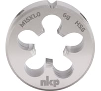 Плашка NKP М15, шаг 1.0мм, DIN EN 22568, HSS, 6g, 38x10мм 240153N