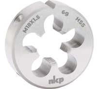 Плашка NKP М18, шаг 1.5мм, DIN EN 22568, HSS, 6g, 45x14мм 240182N