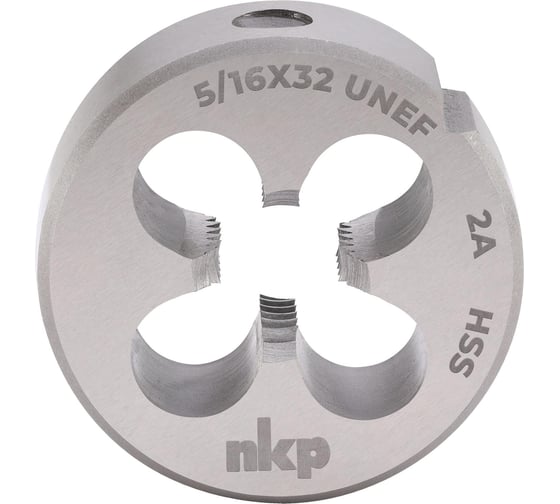 Плашка NKP UNEF 5/16 -32, DIN EN 22568, HSS, 2A, 25x9мм 248516N