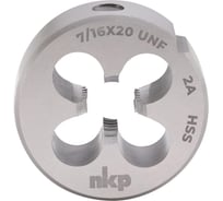 Плашка NKP UNF 7/16 -20, DIN EN 22568, HSS, 2A, 30x11мм 246716N