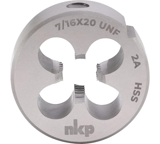 Плашка NKP UNF 7/16 -20, DIN EN 22568, HSS, 2A, 30x11мм 246716N