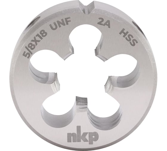 Плашка NKP UNF 5/8 -18, DIN EN 22568, HSS, 2A, 45x14мм 246580N