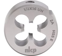 Плашка NKP UN 1/2 -16, DIN EN 22568, HSSE, 2A, 38x10мм 29900120UN16