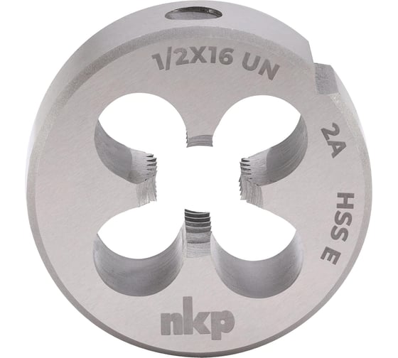 Плашка NKP UN 1/2 -16, DIN EN 22568, HSSE, 2A, 38x10мм 29900120UN16