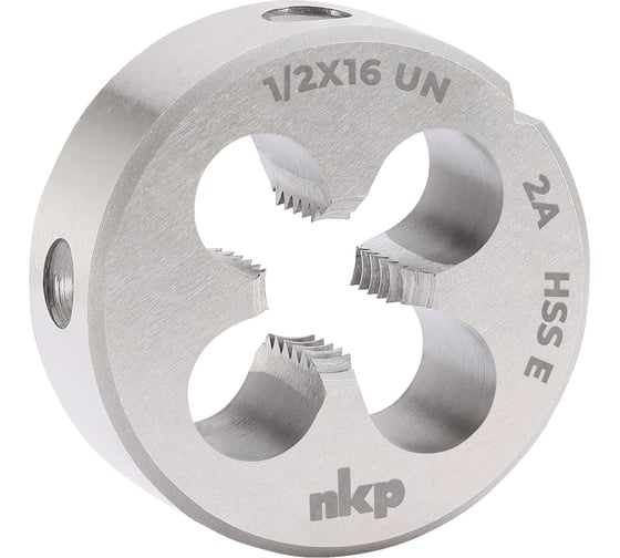 Плашка NKP UN 1/2 -16, DIN EN 22568, HSSE, 2A, 38x10мм 29900120UN16