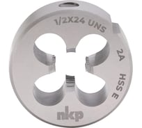 Плашка NKP UNS 1/2 -24, DIN EN 22568, HSSE, 2A, 38x10мм 2990120UNS24