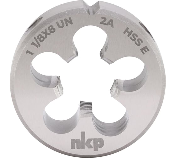 Плашка NKP UN 1 1/8 -8, DIN EN 22568, HSSE, 2A, 65x25мм 29910180UN08