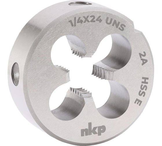 Плашка NKP UNS 1/4 -24, DIN EN 22568, HSSE, 2A, 20x7мм 2990140UNS24