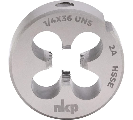 Плашка NKP UNS 1/4 -36, DIN EN 22568, HSSE, 2A, 20x7мм 2990140UNS36