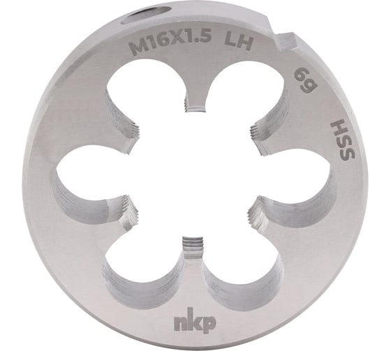 Плашка NKP левая М16 шаг 1.5мм DINEN22568 HSS 6g 45x14мм 250161N