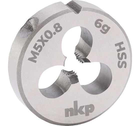 Плашка NKP М5 шаг 0.8мм DINEN22568 HSS 6g 20x7мм 240050N