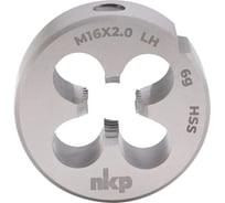 Плашка NKP левая М16 шаг 2.0мм DINEN22568 HSS 6g 45x18мм 250160N