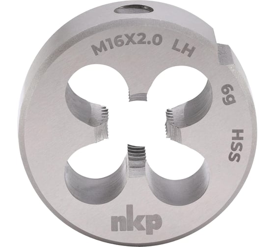 Плашка NKP левая М16 шаг 2.0мм DINEN22568 HSS 6g 45x18мм 250160N