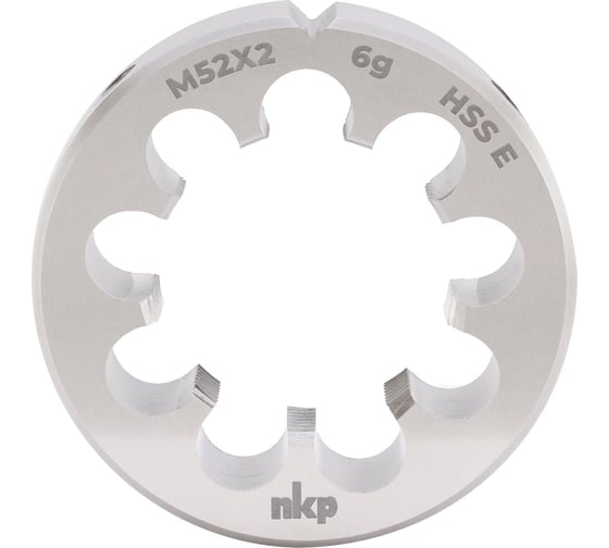 Плашка NKP М52 шаг 2.0мм DINEN22568 HSSE 6g 90x22мм 290522N