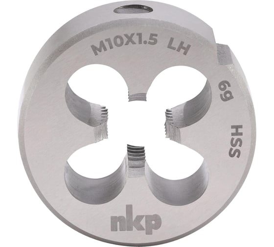 Плашка NKP левая М10 шаг 1.5мм DINEN22568 HSS 6g 30x11мм 250100N
