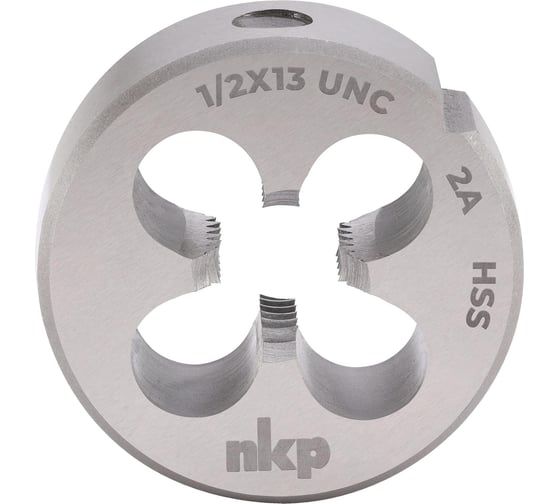 Плашка NKP UNC 1/2 -13 DINEN22568 HSS 2A 38x14мм 245120N