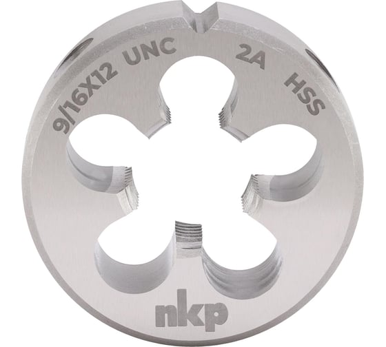 Плашка NKP UNC 9/16 -12 DINEN22568 HSS 2A 38x14мм 245916N