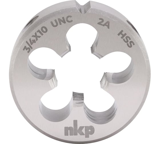 Плашка NKP UNC 3/4 -10 DINEN22568 HSS 2A 45x18мм 245340N