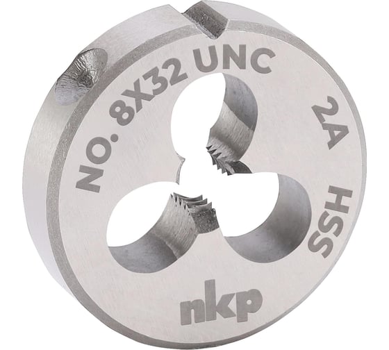 Плашка NKP UNC №8 -32 DINEN22568 HSS 2A 20x7мм 245008N