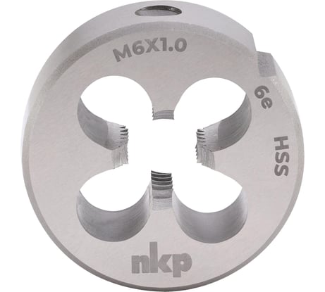 Плашка NKP М6 шаг 1.0мм DINEN22568 HSS 6e 20x7мм 239060N