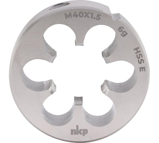 Плашка NKP М40 шаг 1.5мм DINEN22568 HSSE 6g 75x20мм 290402N