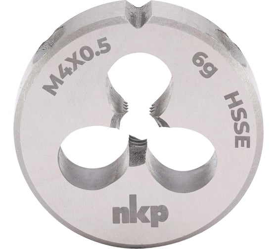 Плашка NKP М4 шаг 0.5мм DINEN22568 HSSE 6g 20x5мм 290041N