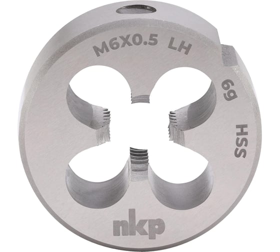 Плашка NKP левая М6 шаг 0.5мм DINEN22568 HSS 6g 20x5мм 250062N
