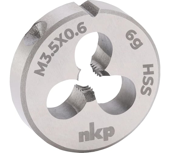 Плашка NKP М3.5 шаг 0.6мм DINEN22568 HSS 6g 20x5мм 240035N