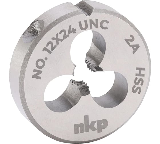 Плашка NKP UNC №12 -24 DINEN22568 HSS 2A 20x7мм 245012N