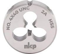 Плашка NKP UNC №4 -40 DINEN22568 HSS 2A 20x5мм 245004N