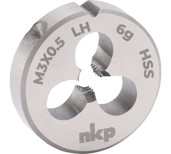 Плашка NKP левая М3 шаг 0.5мм DINEN22568 HSS 6g 20x5мм 250030N