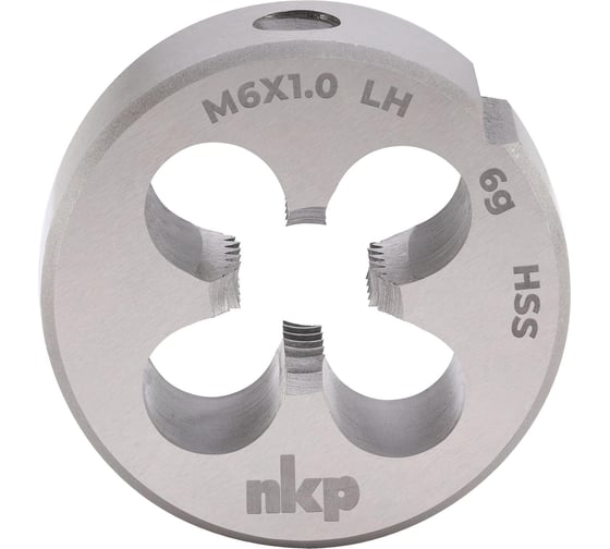 Плашка NKP левая М6 шаг 1.0мм DINEN22568 HSS 6g 20x7мм 250060N