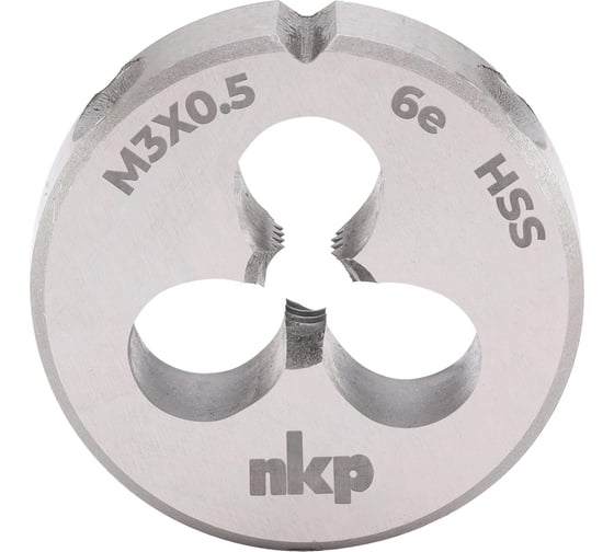 Плашка NKP М3 шаг 0.5мм DINEN22568 HSS 6e 20x5мм 239030N
