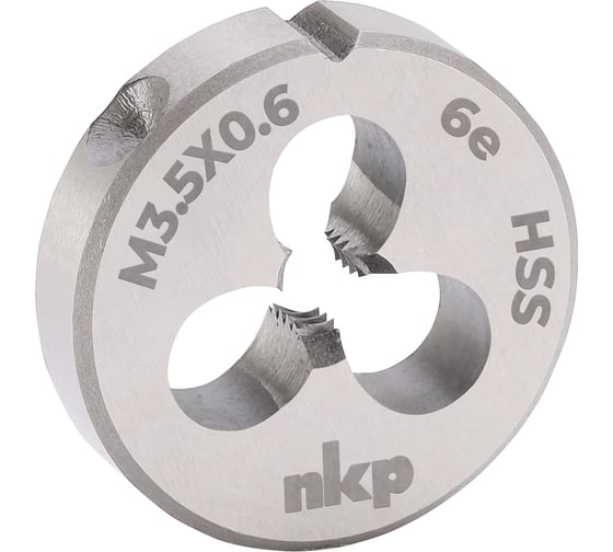 Плашка NKP М3.5 шаг 0.6мм DINEN22568 HSS 6e 20x5мм 239035N