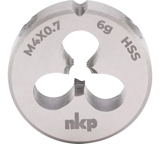 Плашка NKP М4 шаг 0.7мм DINEN22568 HSS 6g 20x5мм 240040N 1