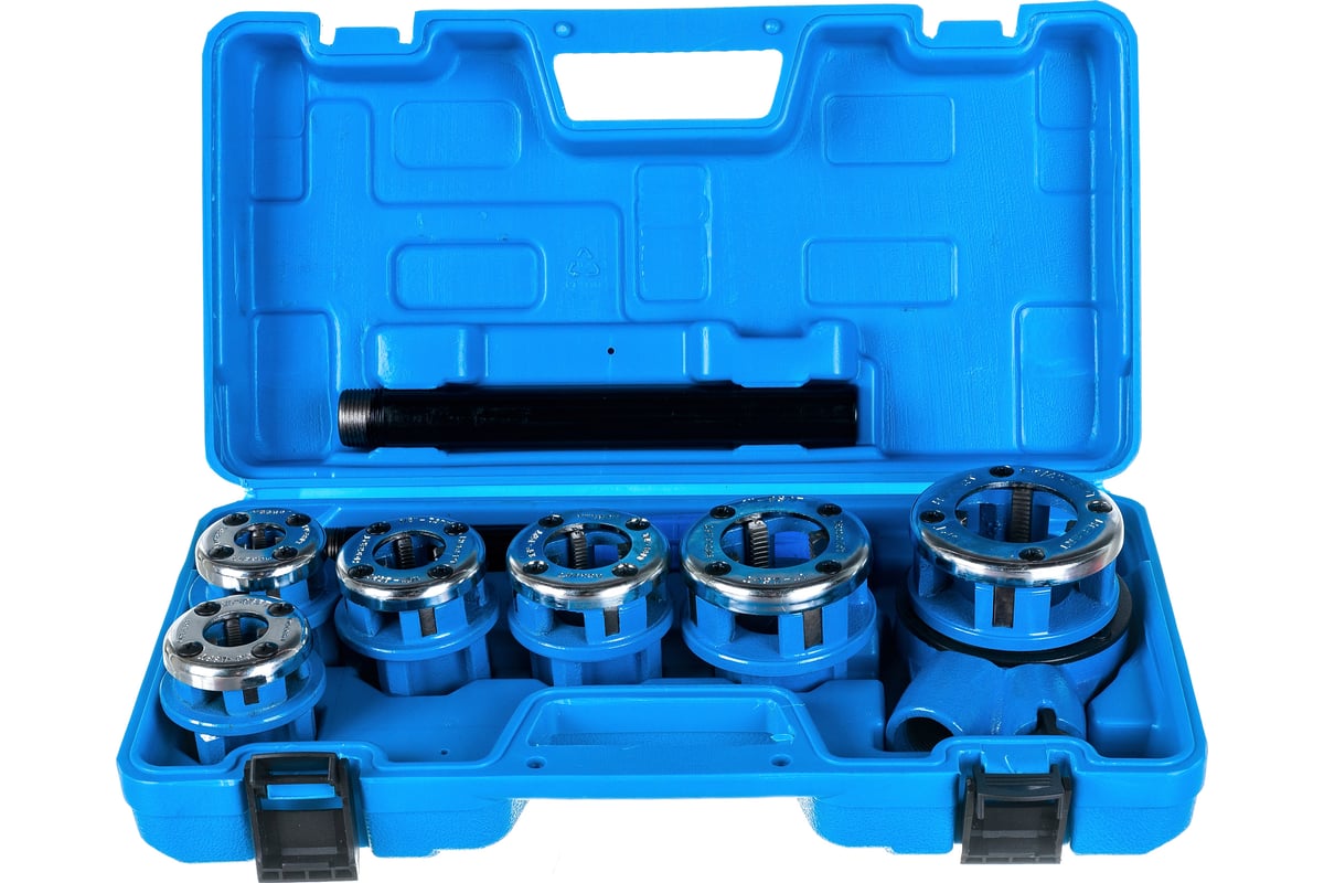 Набор клуппов для нарезания резьбы HOEGERT TECHNIK 1/4 - 5/4 HT1P635 ...