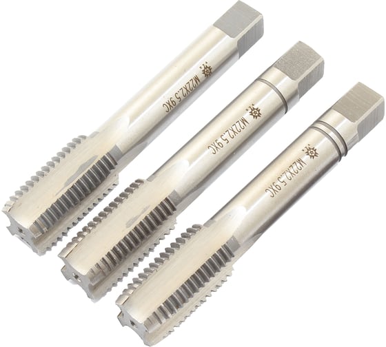 Метчик TLX М22,0х2,5 9ХС, ручной, к-т из 3-хшт 75966 1