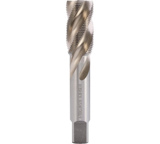Метчик машинный спиральный H-Tools UN 15/16 -16 ISO529 HSSE C/2-3P R35 2B L-130мм a=14мм 1151616 1