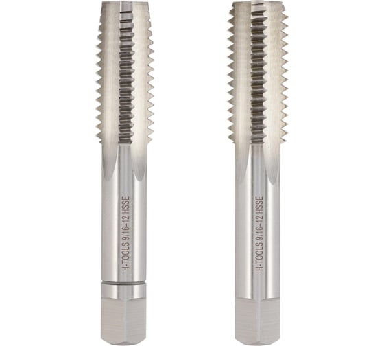 Метчик H-Tools UNC 9/16 -12 комплект из 2х шт. DIN352 HSSE 2B L-80мм a=9.0 145916EHT 1