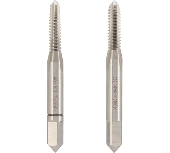 Метчик H-Tools UNC №10 -24 комплект из 2х шт. DIN352 HSSE 2B L-50мм a=4.9 145010EHT 1