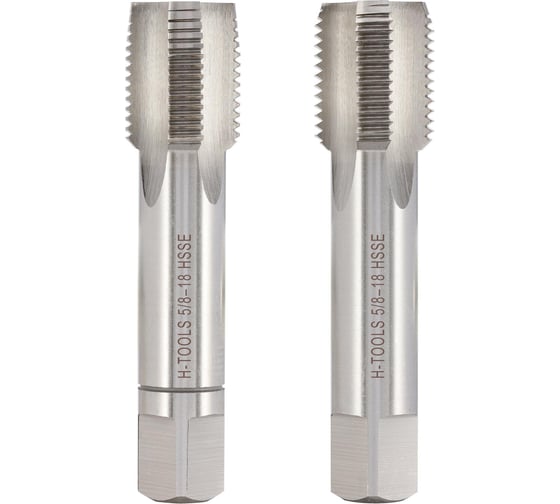 Метчик H-Tools UNF 5/8 -18 комплект из 2х шт. DIN2181 HSSE 2B L-80мм a=9.0 146580EHT