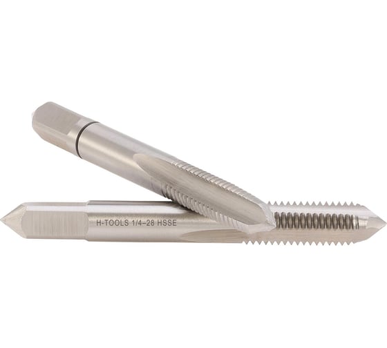 Метчик H-Tools UNF 1/4 -28 комплект из 2х шт. DIN2181 HSSE 2B L-50мм a=4.9 146140EHT