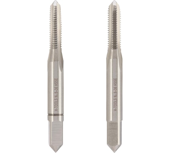 Метчик H-Tools UNF №8 -36 комплект из 2х шт. DIN2181 HSSE 2B L-40мм a=3.4 146008EHT