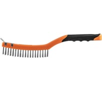 Проволочная щетка NEO Tools стальная проволока, 3х19 рядов со скребком 39-012