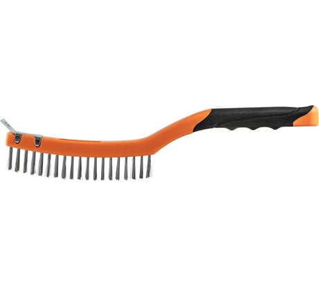Проволочная щетка NEO Tools стальная проволока, 3х19 рядов со скребком 39-012